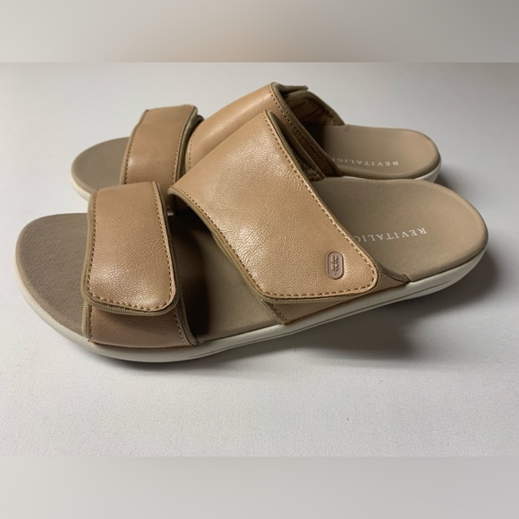 Revitalign Kholo Tan Slide Comfort Bed Sandals Size 8 - Picture 7 of 8